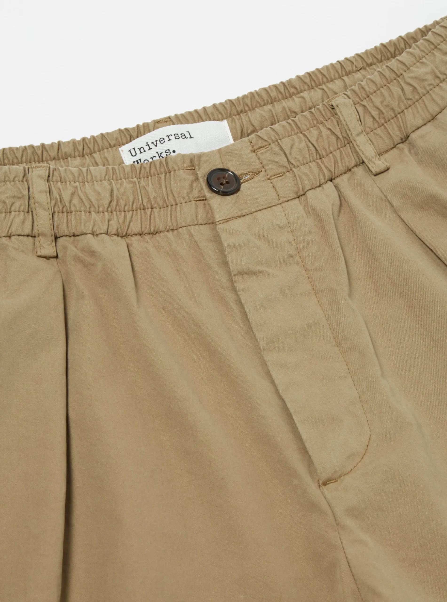Sale Pleated Track Pant In Sand Organic Utility Cotton Men Trousers.