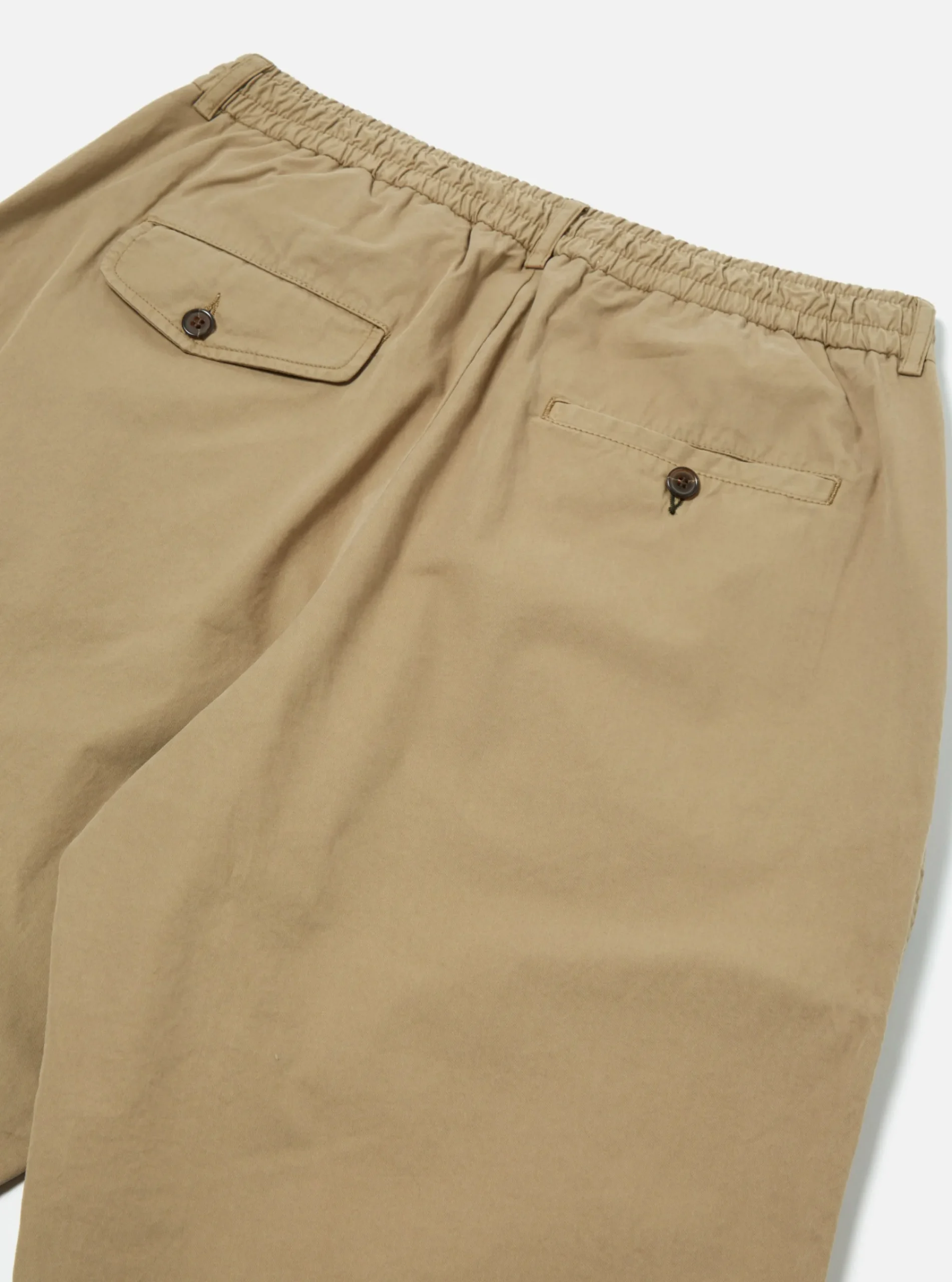 Sale Pleated Track Pant In Sand Organic Utility Cotton Men Trousers.