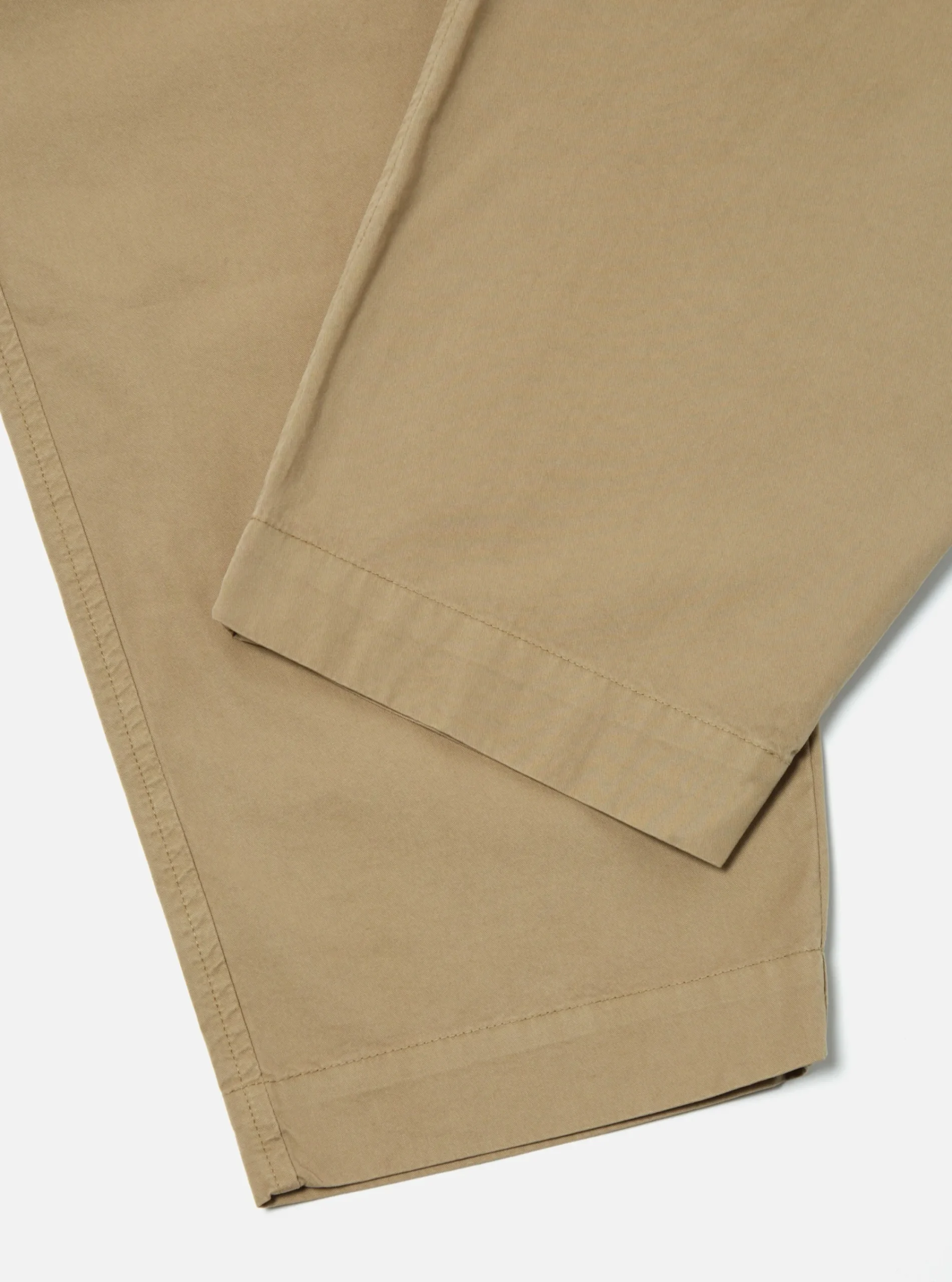 Sale Pleated Track Pant In Sand Organic Utility Cotton Men Trousers.