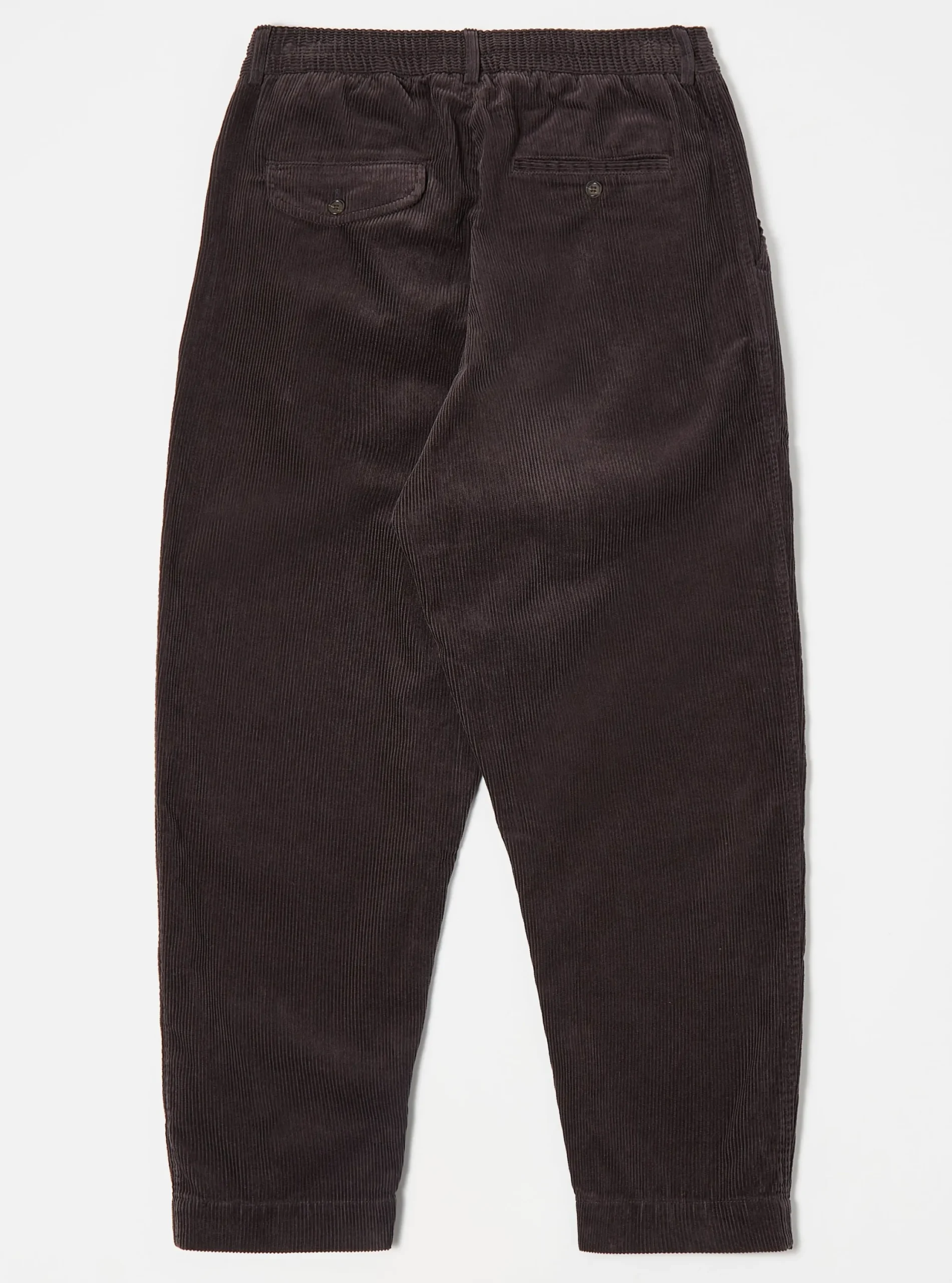 Clearance Pleated Track Pant In Licorice Cord Men Suiting.