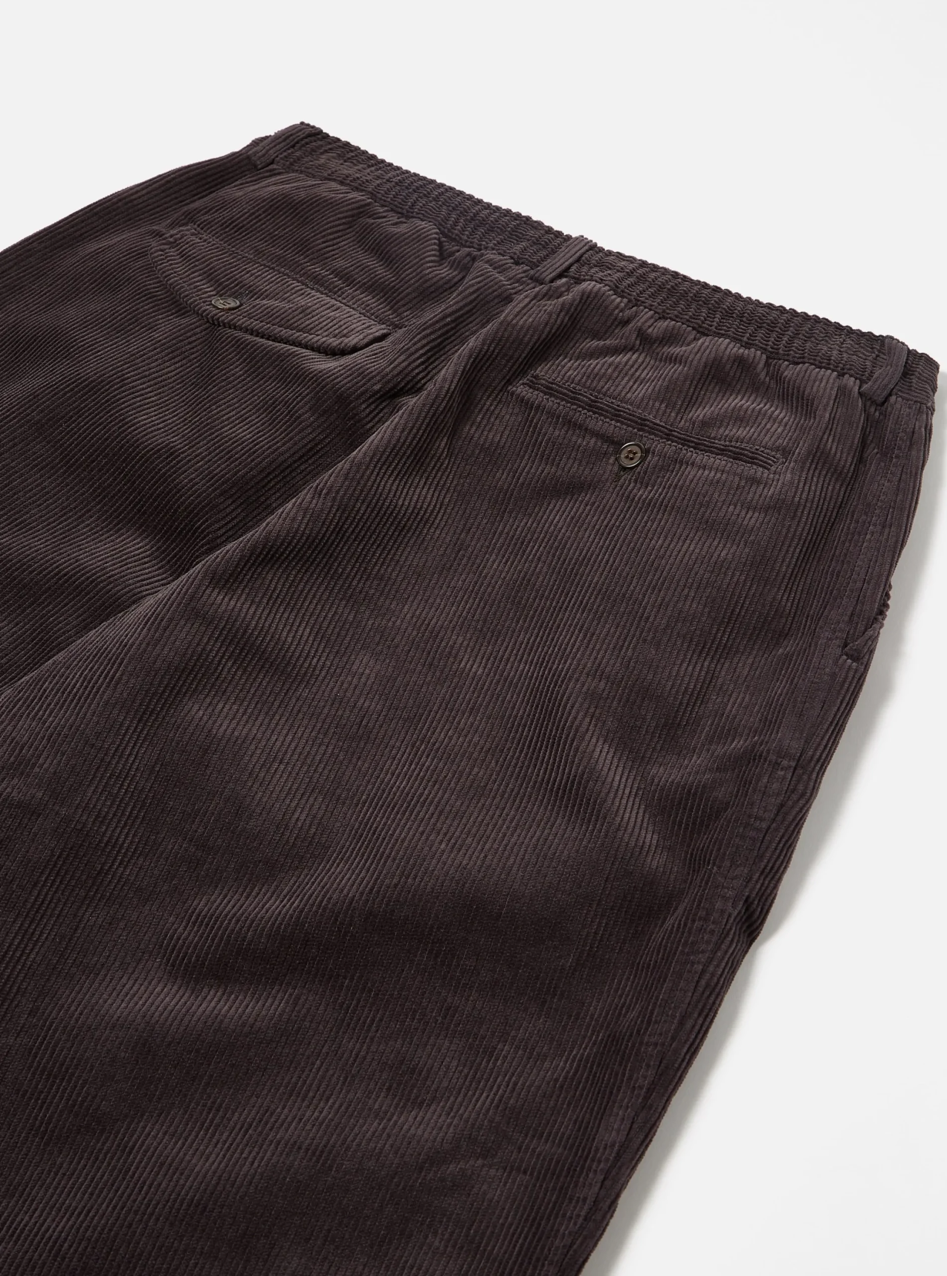 Clearance Pleated Track Pant In Licorice Cord Men Suiting.