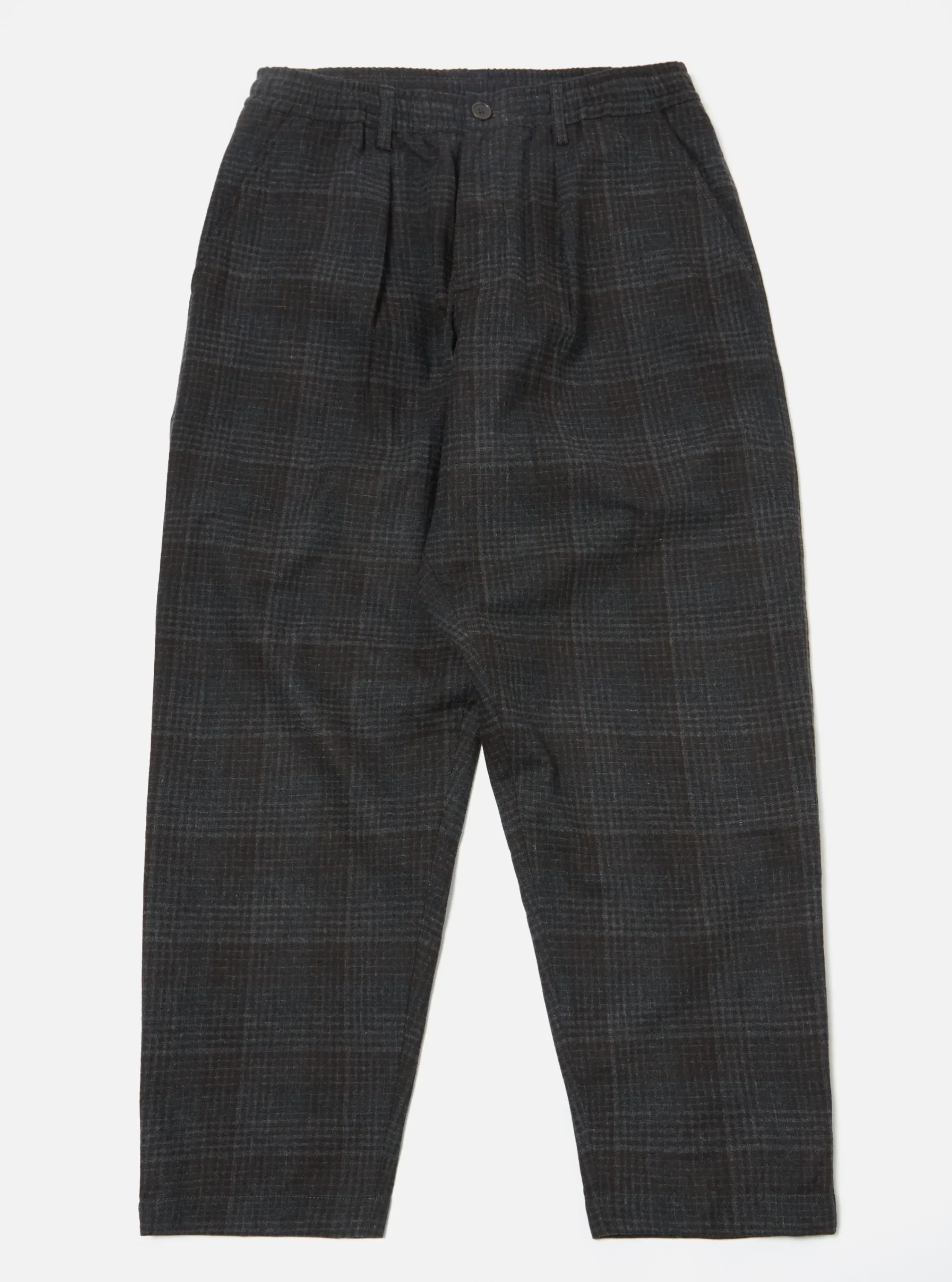 Flash Sale Pleated Track Pant In Charcoal Reuse Wool Mix Men Suiting.