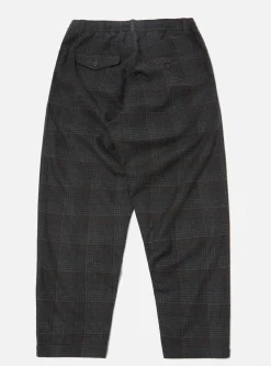 Flash Sale Pleated Track Pant In Charcoal Reuse Wool Mix Men Suiting.