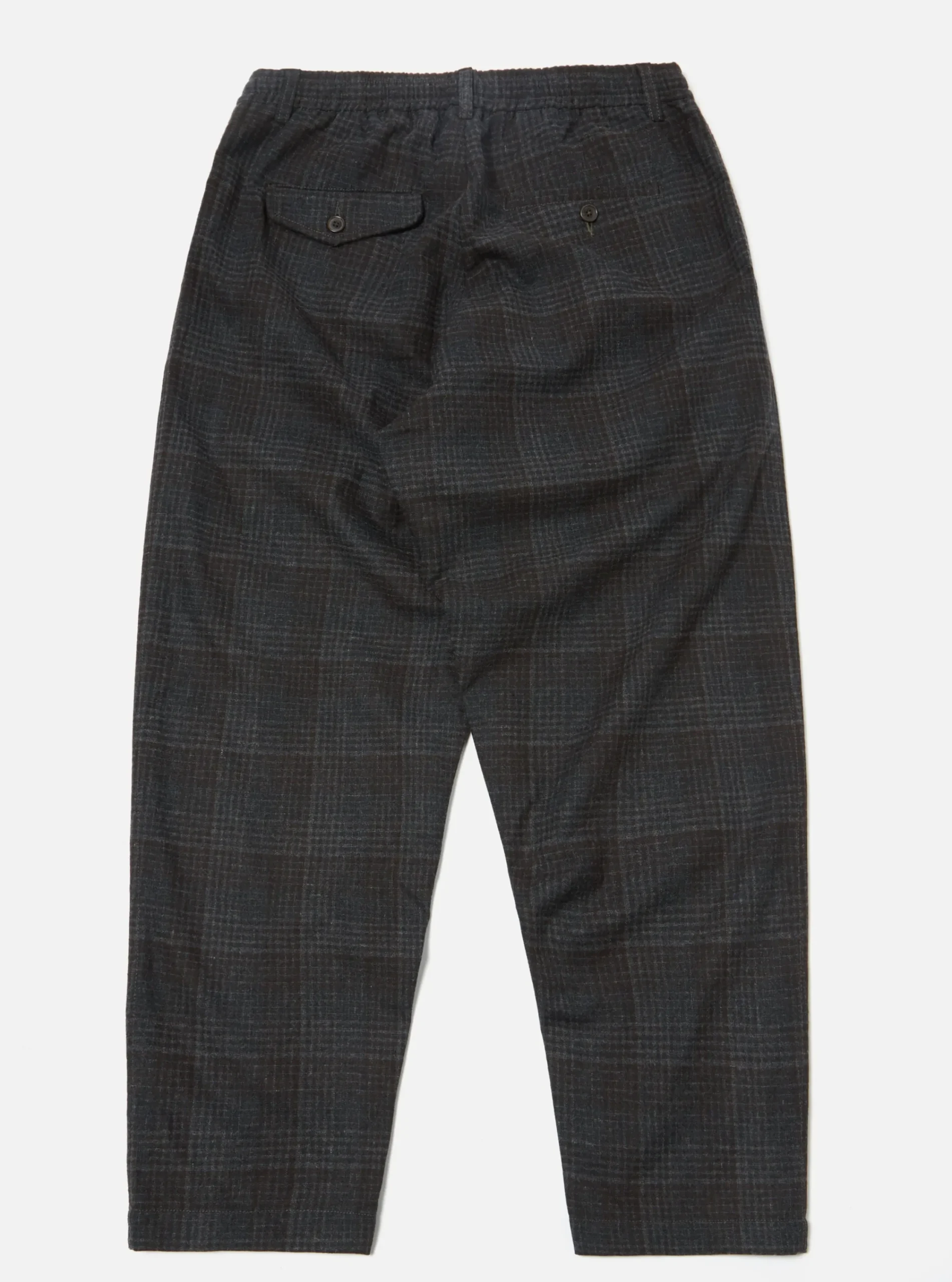 Flash Sale Pleated Track Pant In Charcoal Reuse Wool Mix Men Suiting.