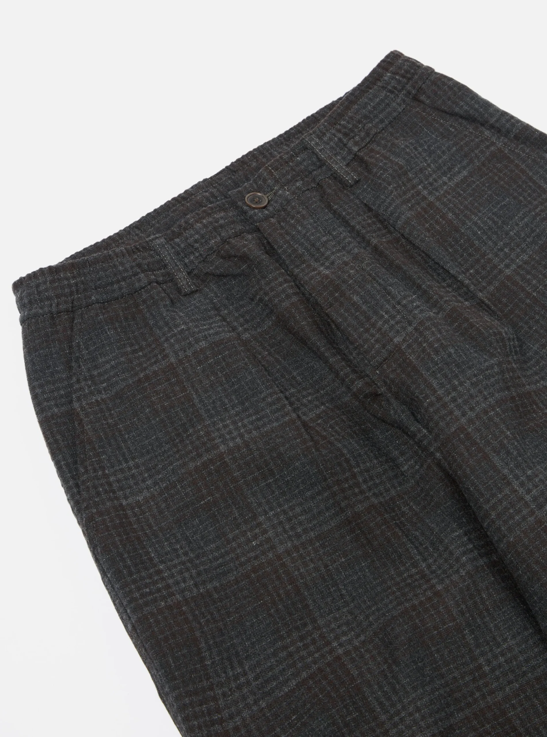 Flash Sale Pleated Track Pant In Charcoal Reuse Wool Mix Men Suiting.