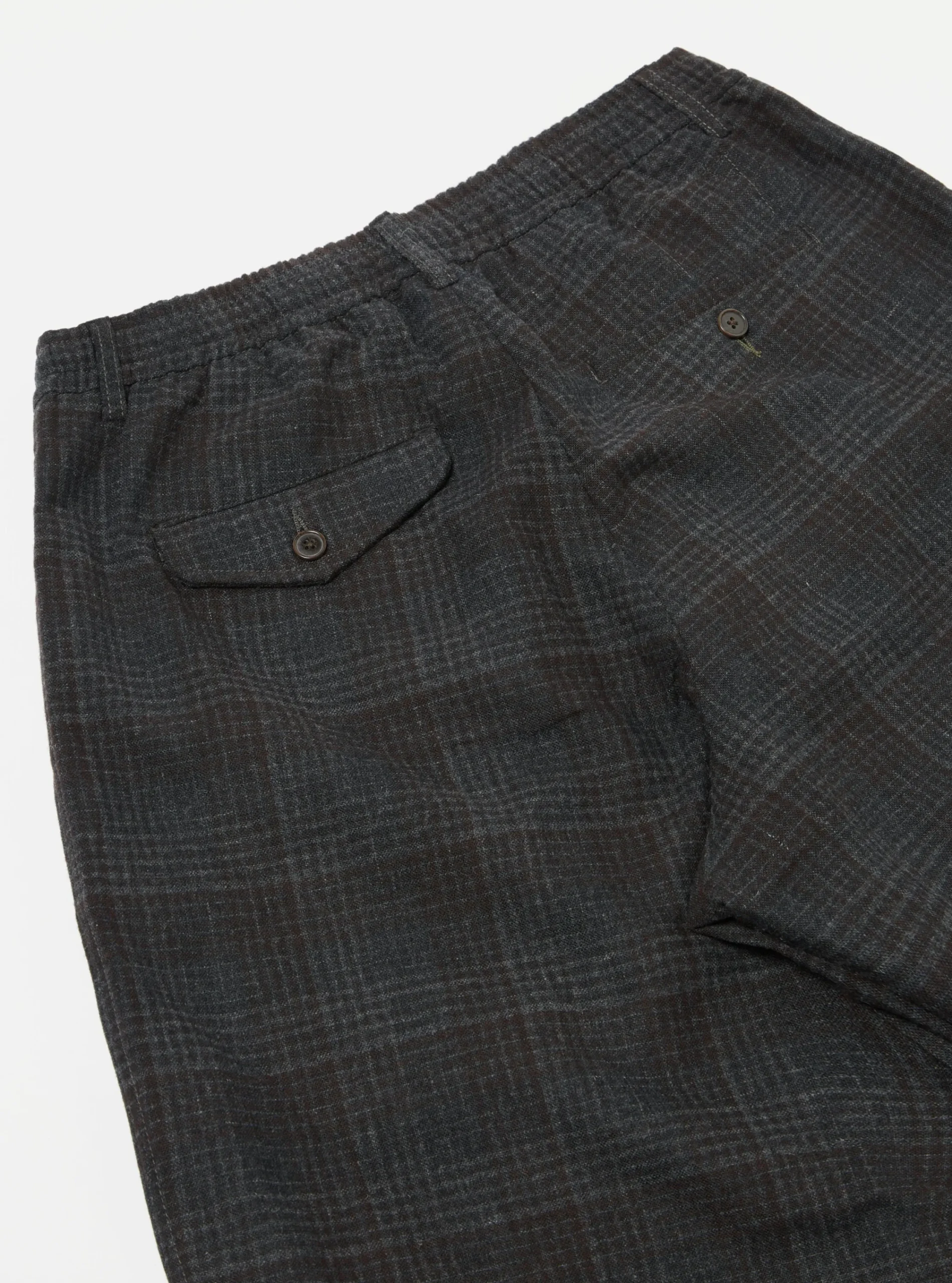 Flash Sale Pleated Track Pant In Charcoal Reuse Wool Mix Men Suiting.
