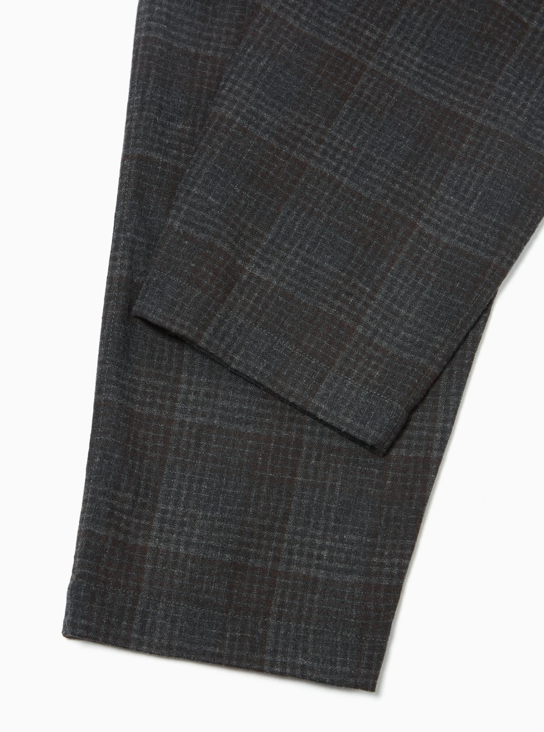 Flash Sale Pleated Track Pant In Charcoal Reuse Wool Mix Men Suiting.