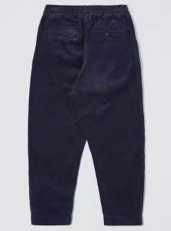 Online Pleated Track Pant In Navy Cord Men Suiting.