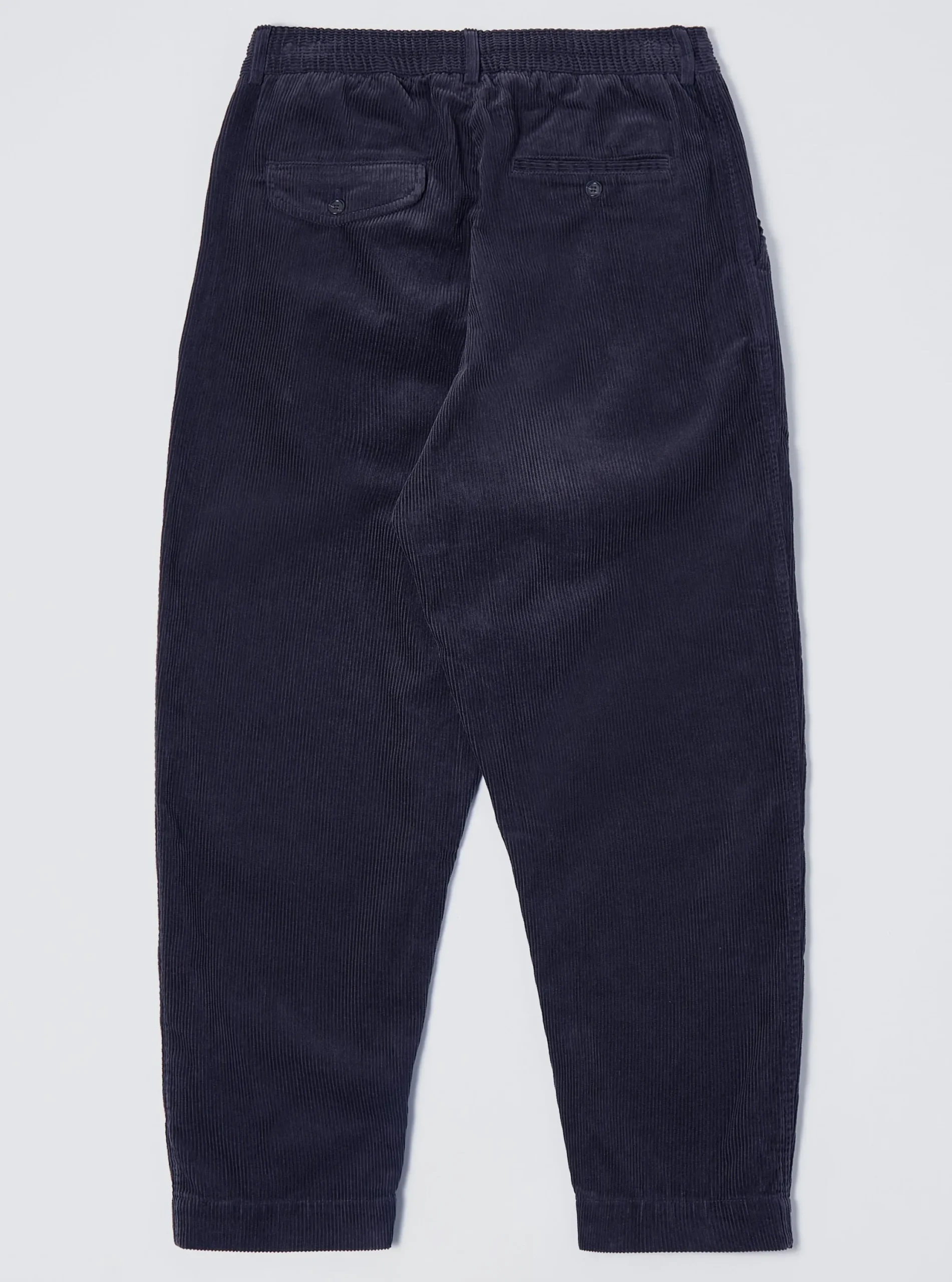 Online Pleated Track Pant In Navy Cord Men Suiting.