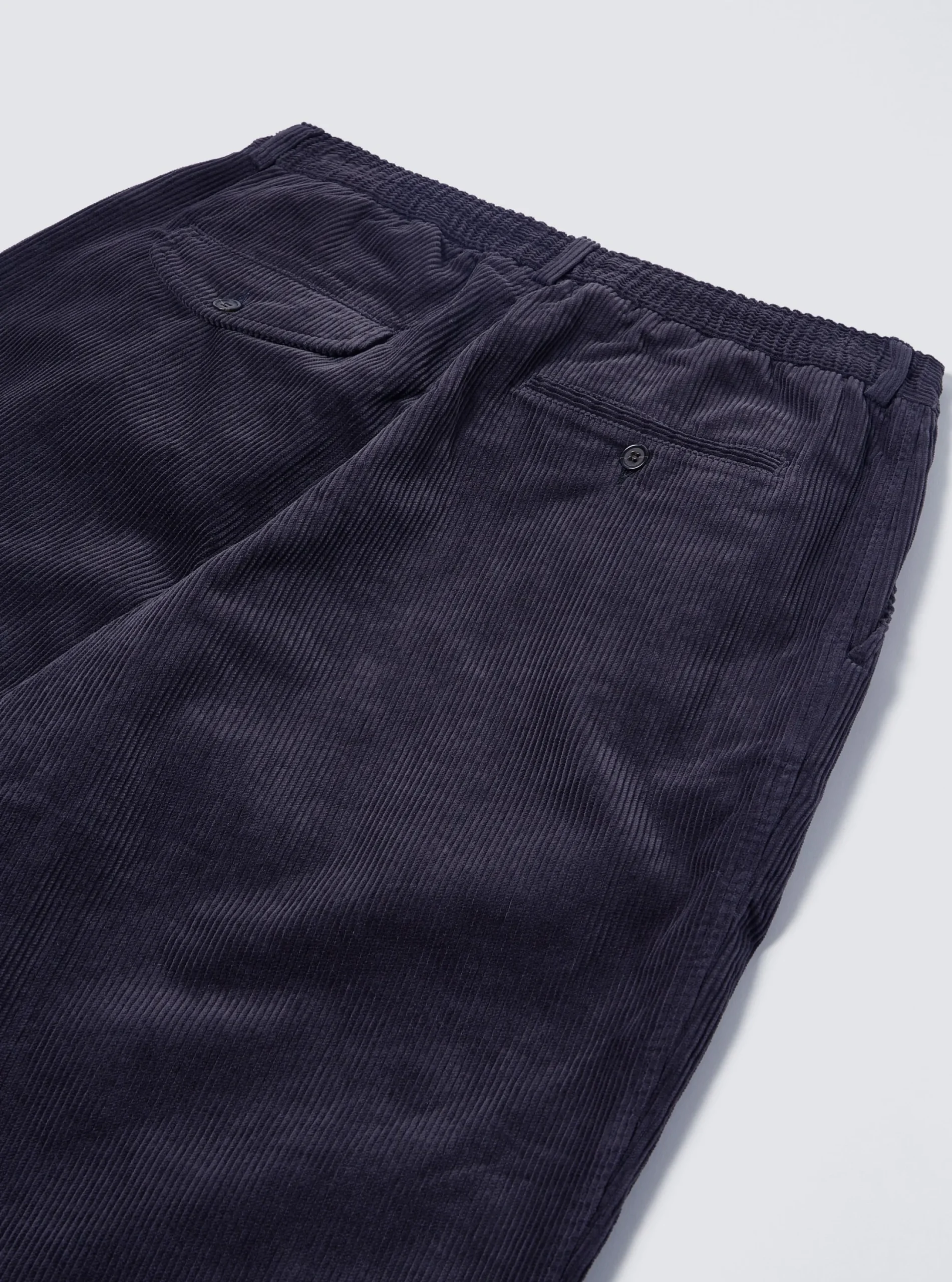 Online Pleated Track Pant In Navy Cord Men Suiting.