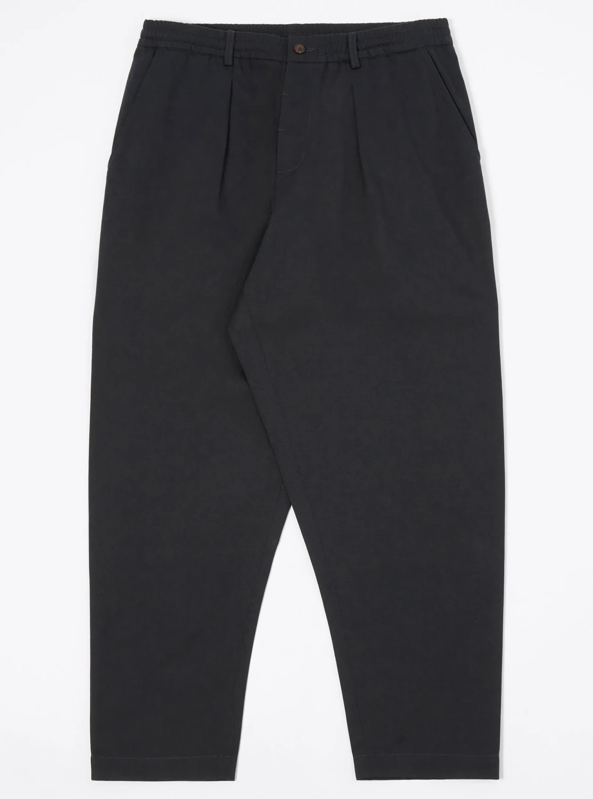 Best Sale Pleated Track Pant In Black Twill Men Suiting.