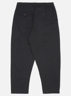 Best Sale Pleated Track Pant In Black Twill Men Suiting.