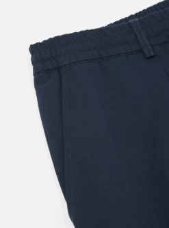 Discount Pleated Track Pant In Navy Twill Men Suiting.