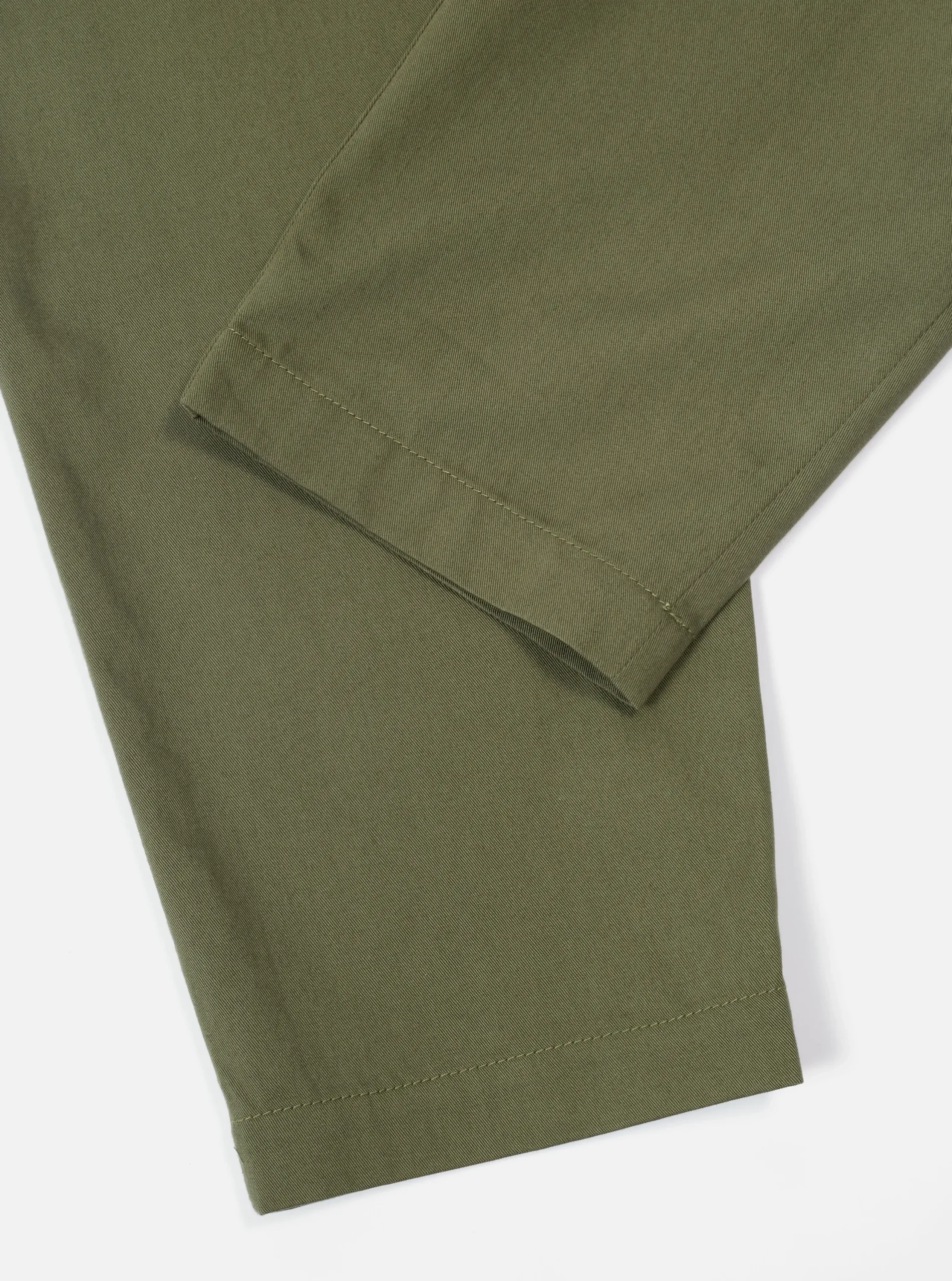 Cheap Pleated Track Pant In Light Olive Twill Men Suiting.