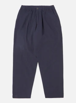 Fashion Pleated Track Pant In Navy Winter Twill Men Suiting.