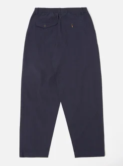 Fashion Pleated Track Pant In Navy Winter Twill Men Suiting.