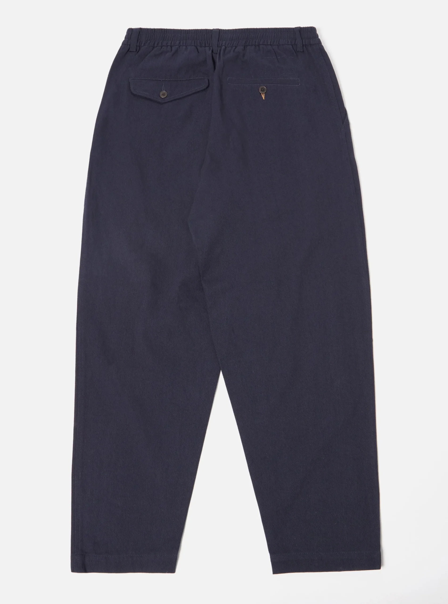 Fashion Pleated Track Pant In Navy Winter Twill Men Suiting.