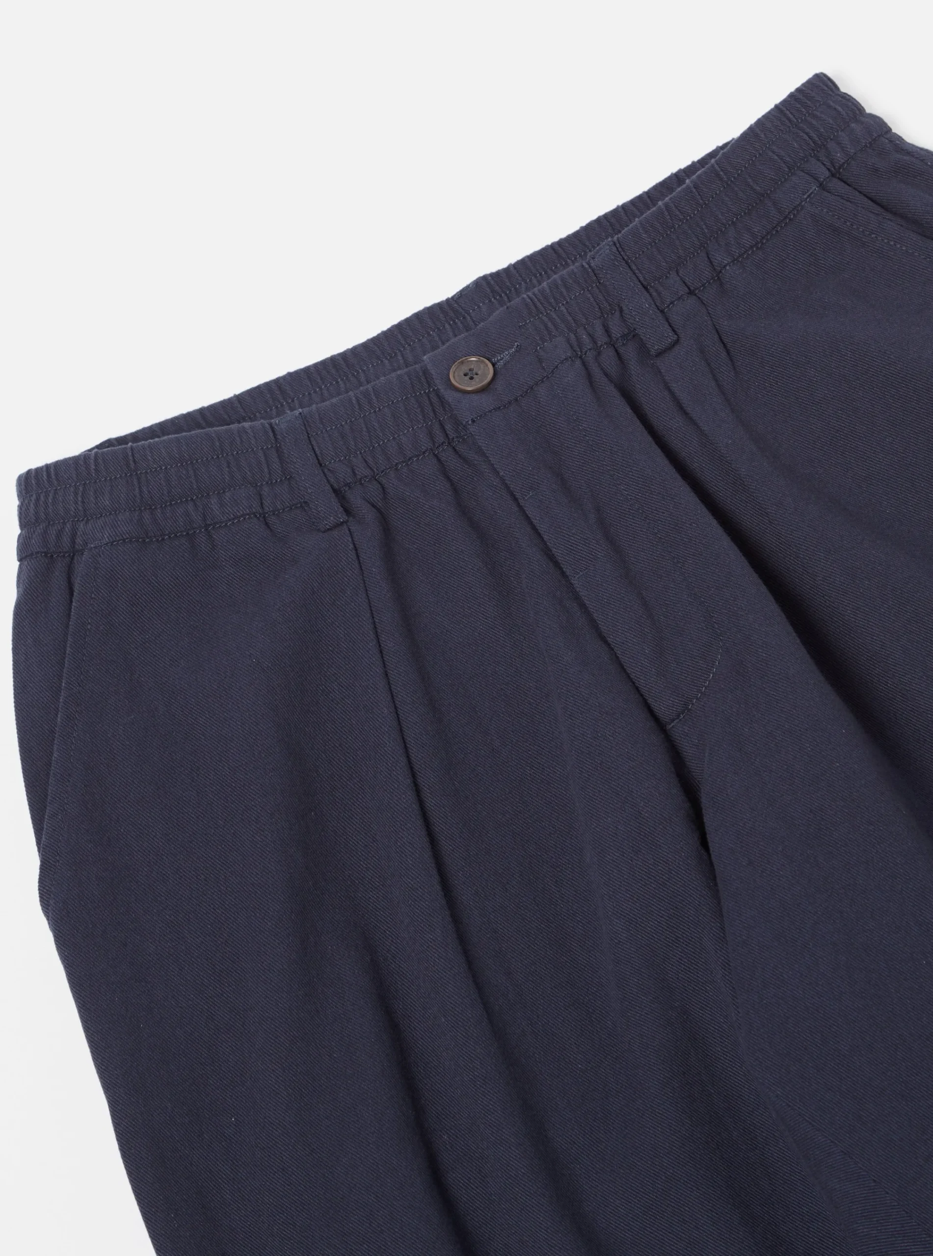 Fashion Pleated Track Pant In Navy Winter Twill Men Suiting.