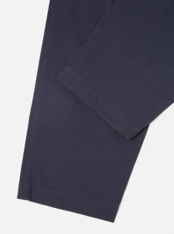 Fashion Pleated Track Pant In Navy Winter Twill Men Suiting.