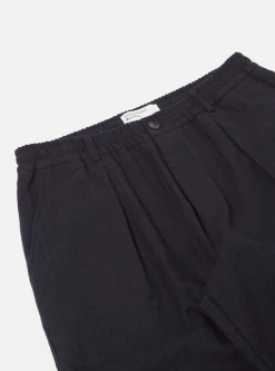Shop Pleated Track Pant In Navy Wool Cotton Check Men Suiting.