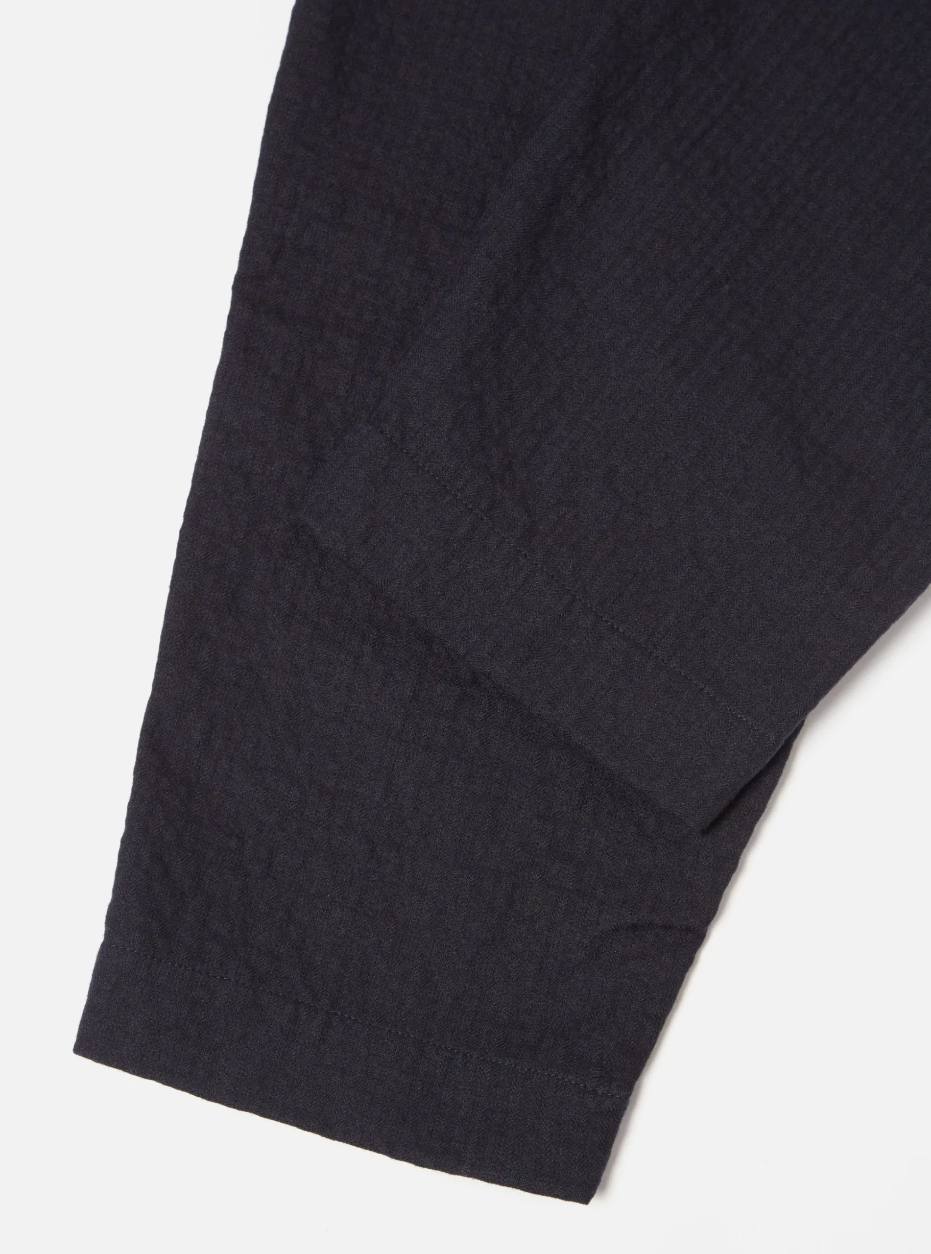 Shop Pleated Track Pant In Navy Wool Cotton Check Men Suiting.