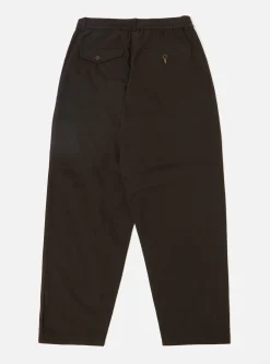 Cheap Pleated Track Pant In Black Winter Twill Men Suiting.