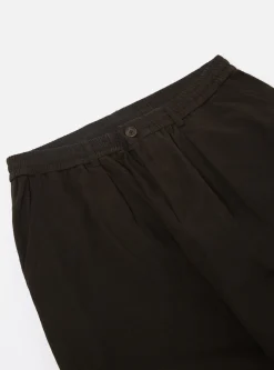 Cheap Pleated Track Pant In Black Winter Twill Men Suiting.