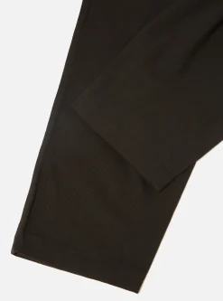 Cheap Pleated Track Pant In Black Winter Twill Men Suiting.