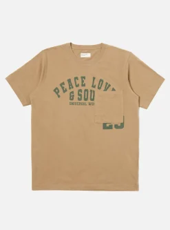 Clearance Print Pocket Tee In Sand Single Jersey Pl&S Men Tees & Sweats.