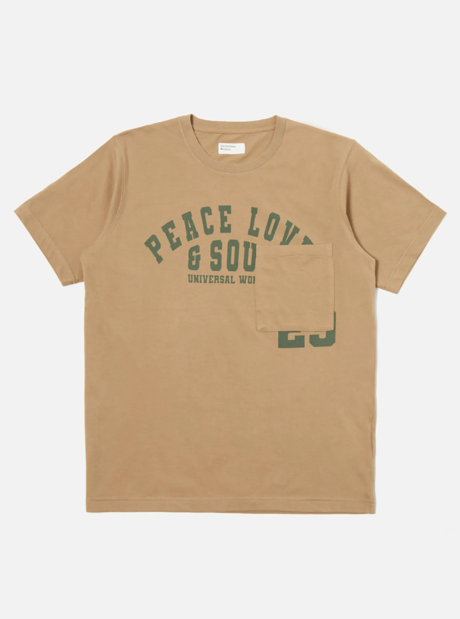 Clearance Print Pocket Tee In Sand Single Jersey Pl&S Men Tees & Sweats.