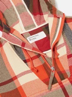Cheap Pullover Anorak In Red Earth Check Men Coats & Outerwear.