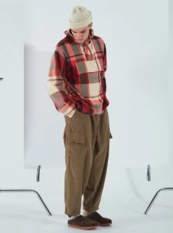 Cheap Pullover Anorak In Red Earth Check Men Coats & Outerwear.