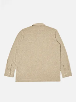 New Pullover L/S Shirt In Sand Recycled Wool Mix Sj Men Shirts.