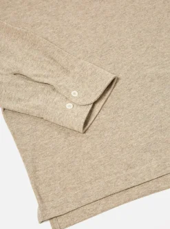 New Pullover L/S Shirt In Sand Recycled Wool Mix Sj Men Shirts.