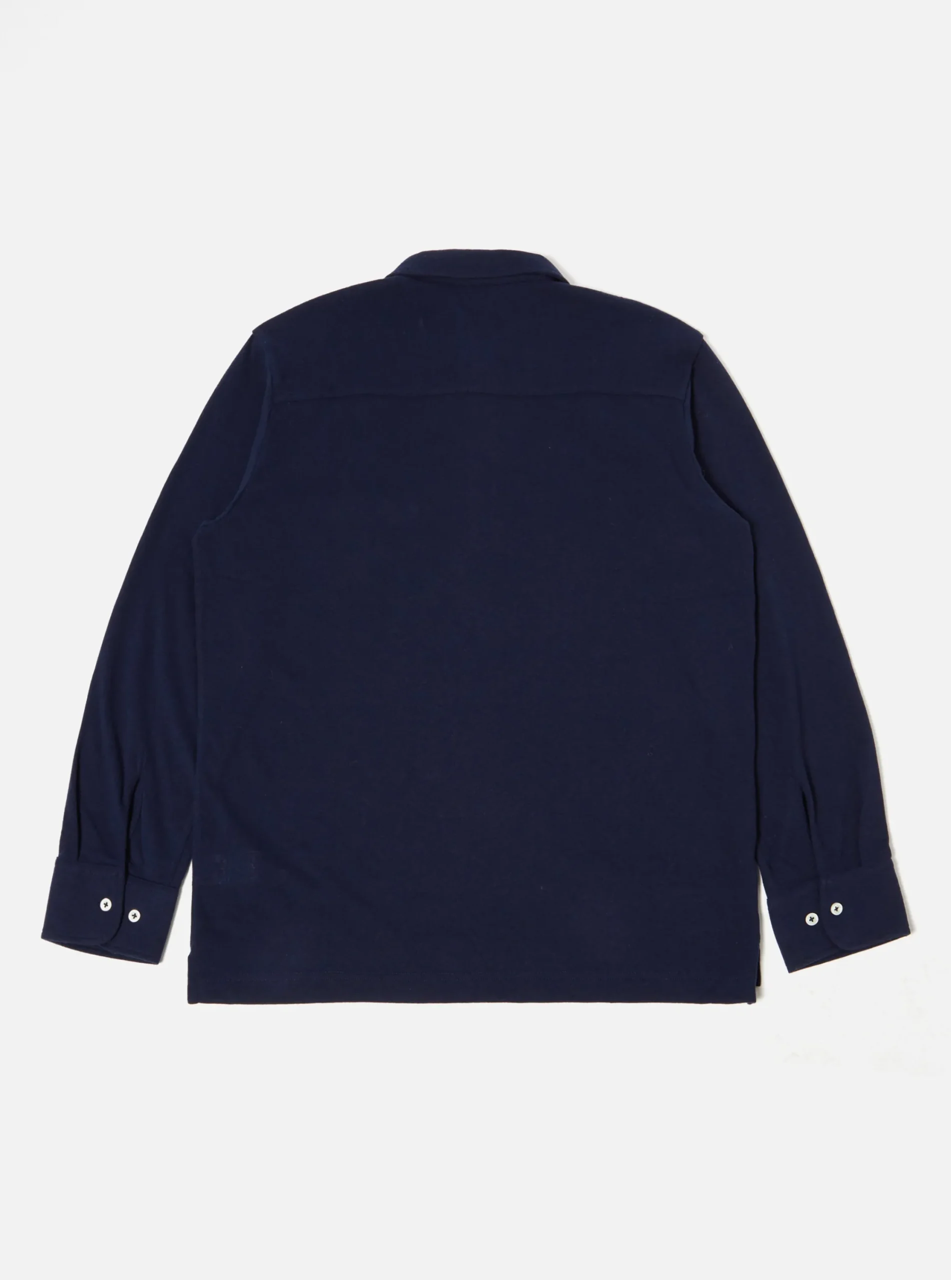 Clearance Pullover L/S Shirt In Navy Recycled Wool Mix Sj Men Shirts.