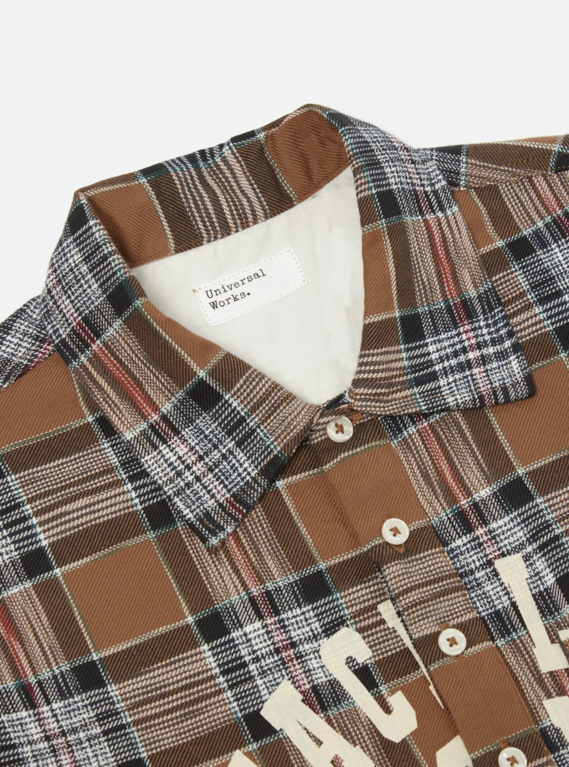 Best Sale Pullover L/S Shirt In Brown Ikat Twill Check Men Shirts.