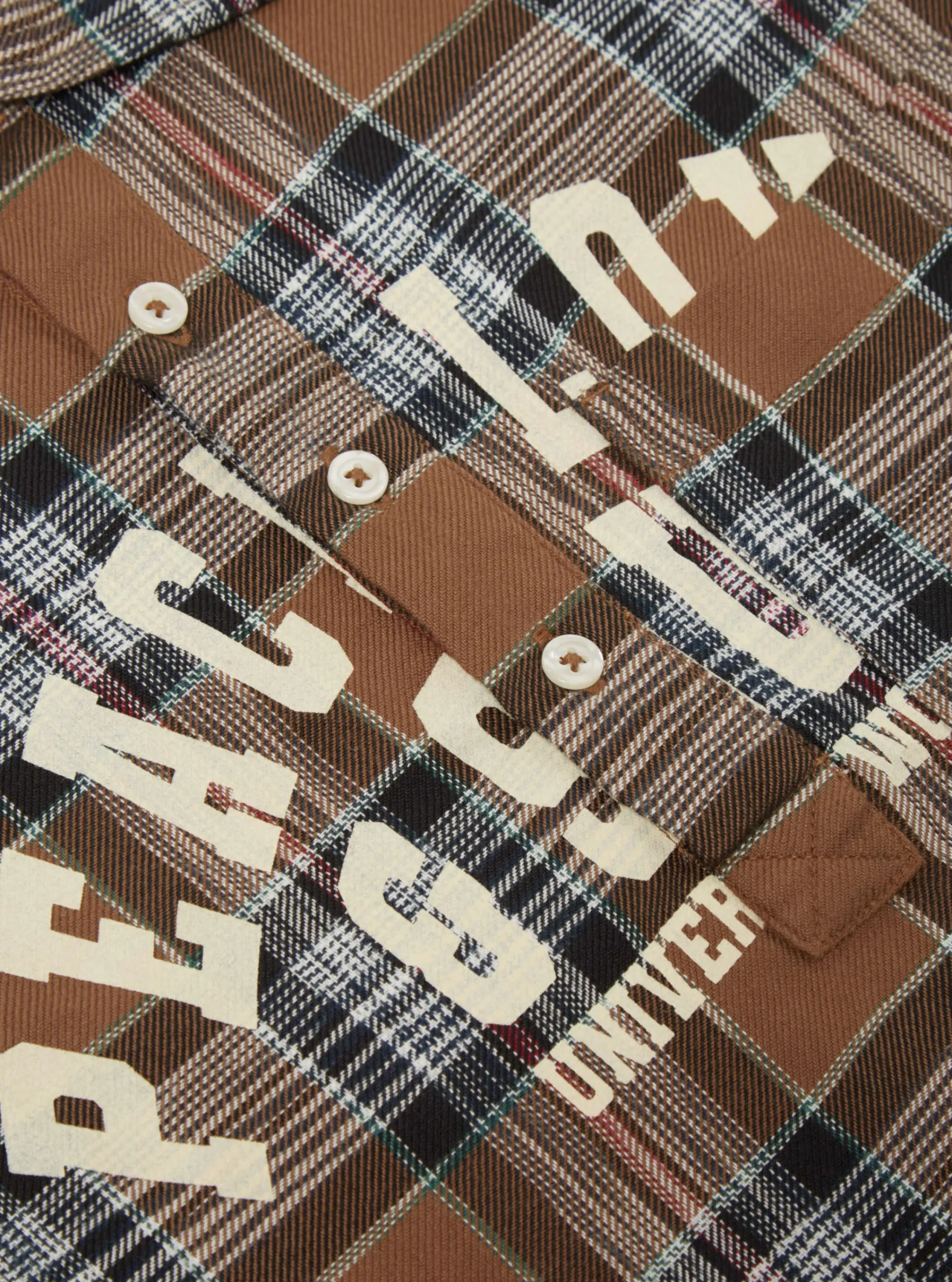 Best Sale Pullover L/S Shirt In Brown Ikat Twill Check Men Shirts.