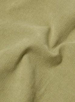Store Pullover L/S Shirt In Olive Super Fine Cord Men Overshirts.