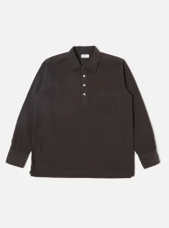 Store Pullover L/S Shirt In Licorice Super Fine Cord Men Overshirts.