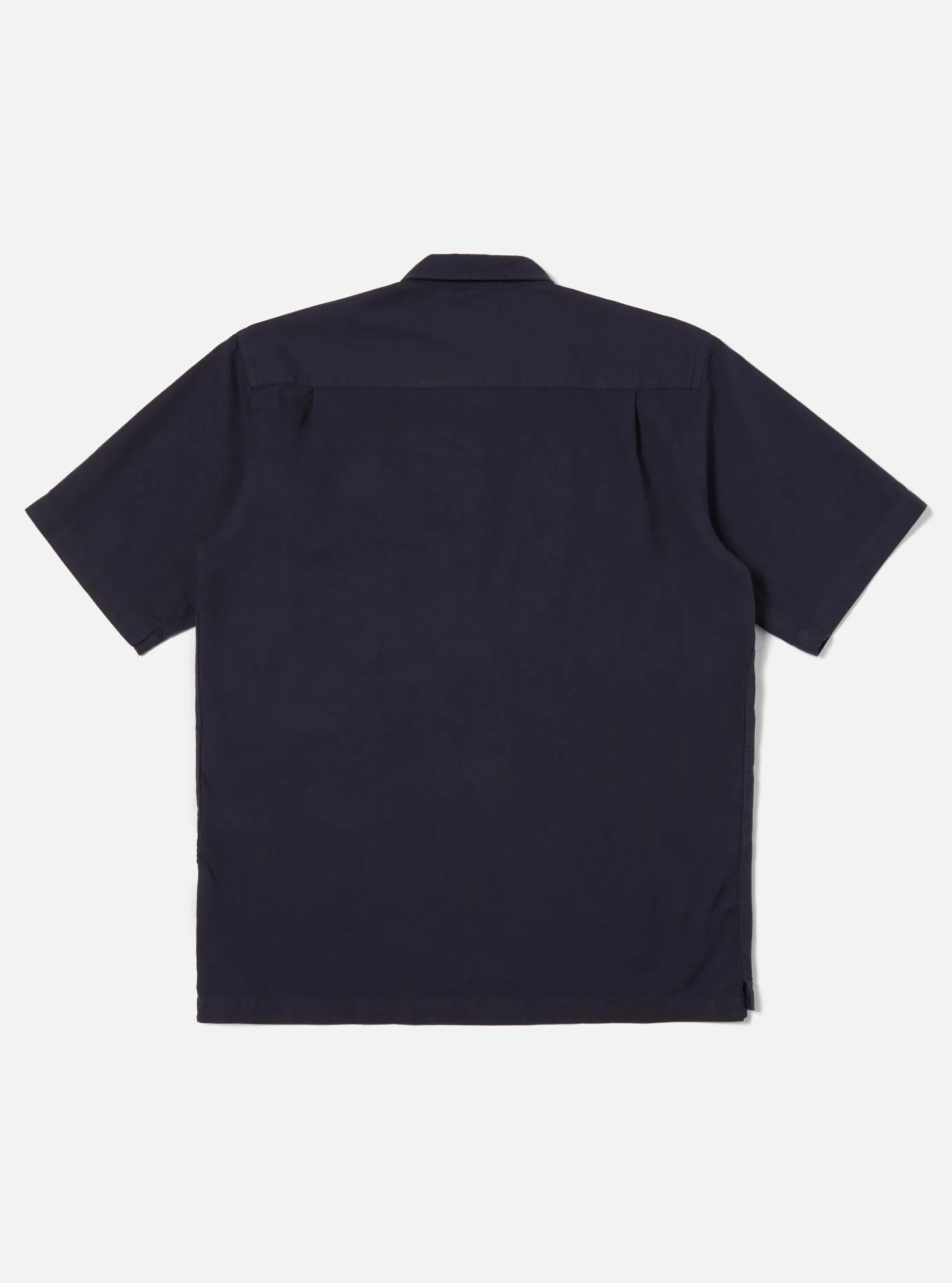 Flash Sale Pullover S/S Shirt In Navy Barca Dobby Cotton Men Shirts.