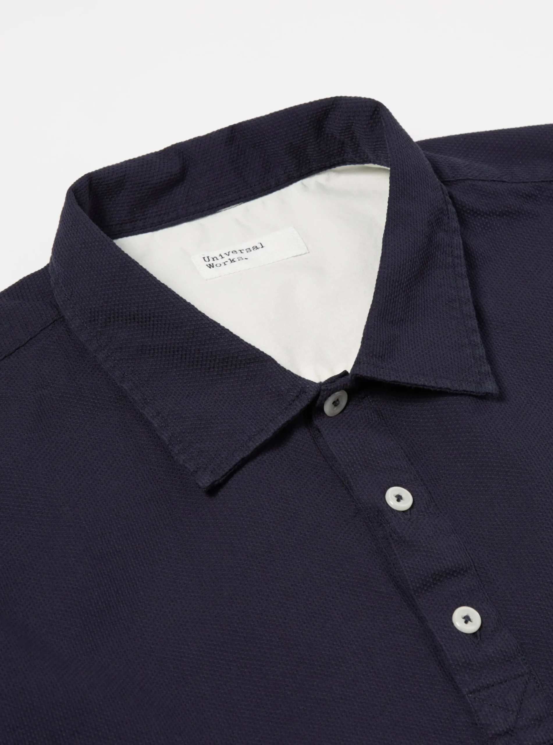 Flash Sale Pullover S/S Shirt In Navy Barca Dobby Cotton Men Shirts.