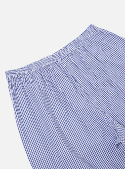 Cheap Pyjama In Blue Gingham Check Men Nightwear.