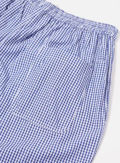 Cheap Pyjama In Blue Gingham Check Men Nightwear.