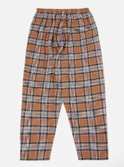 Online Pyjama In Brown Ikat Twill Check Men Nightwear.