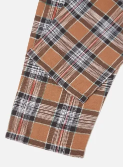 Online Pyjama In Brown Ikat Twill Check Men Nightwear.