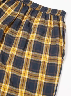 Best Sale Pyjama In Gold/Navy Himalaya Check Men Nightwear.