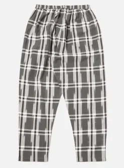 Flash Sale Pyjama In Green Ikat Check Men Nightwear.