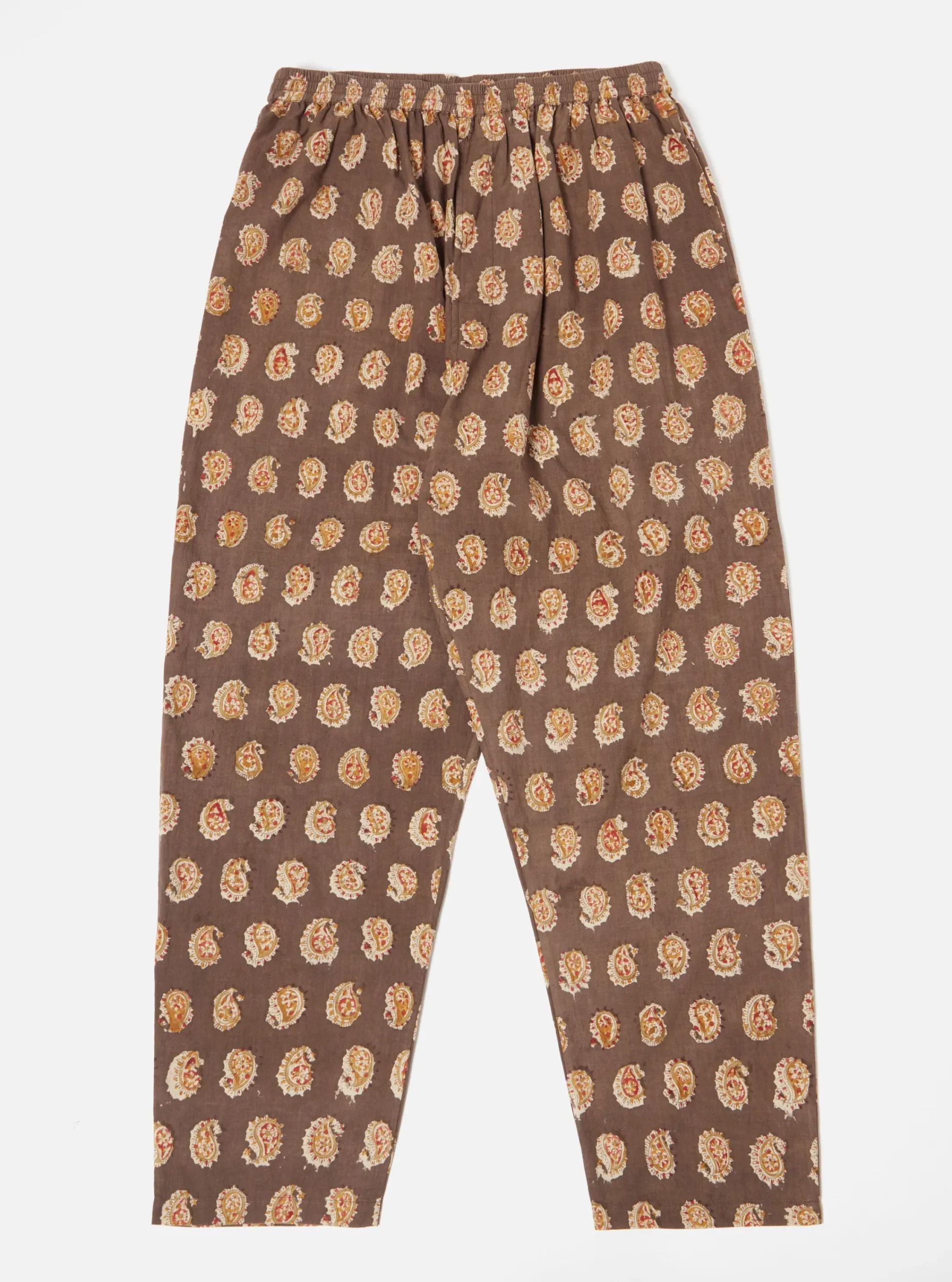 Discount Pyjama In Light Brown Kalamkari Print Men Nightwear.