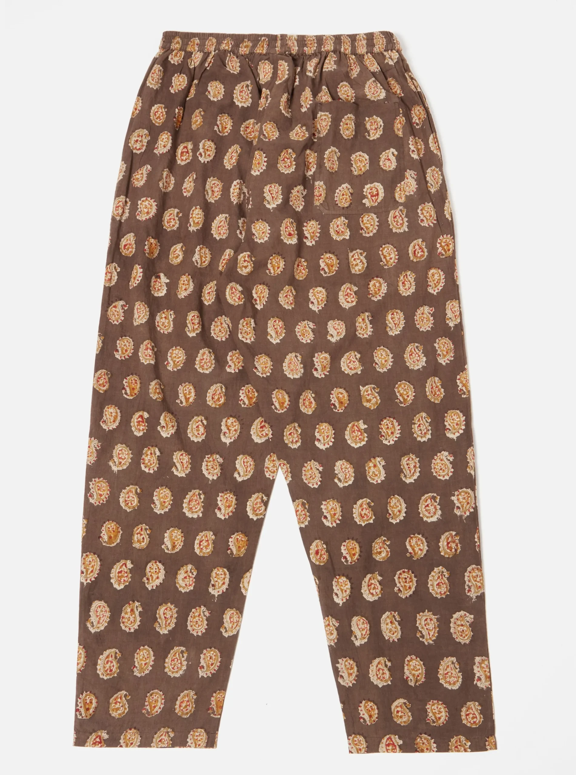 Discount Pyjama In Light Brown Kalamkari Print Men Nightwear.