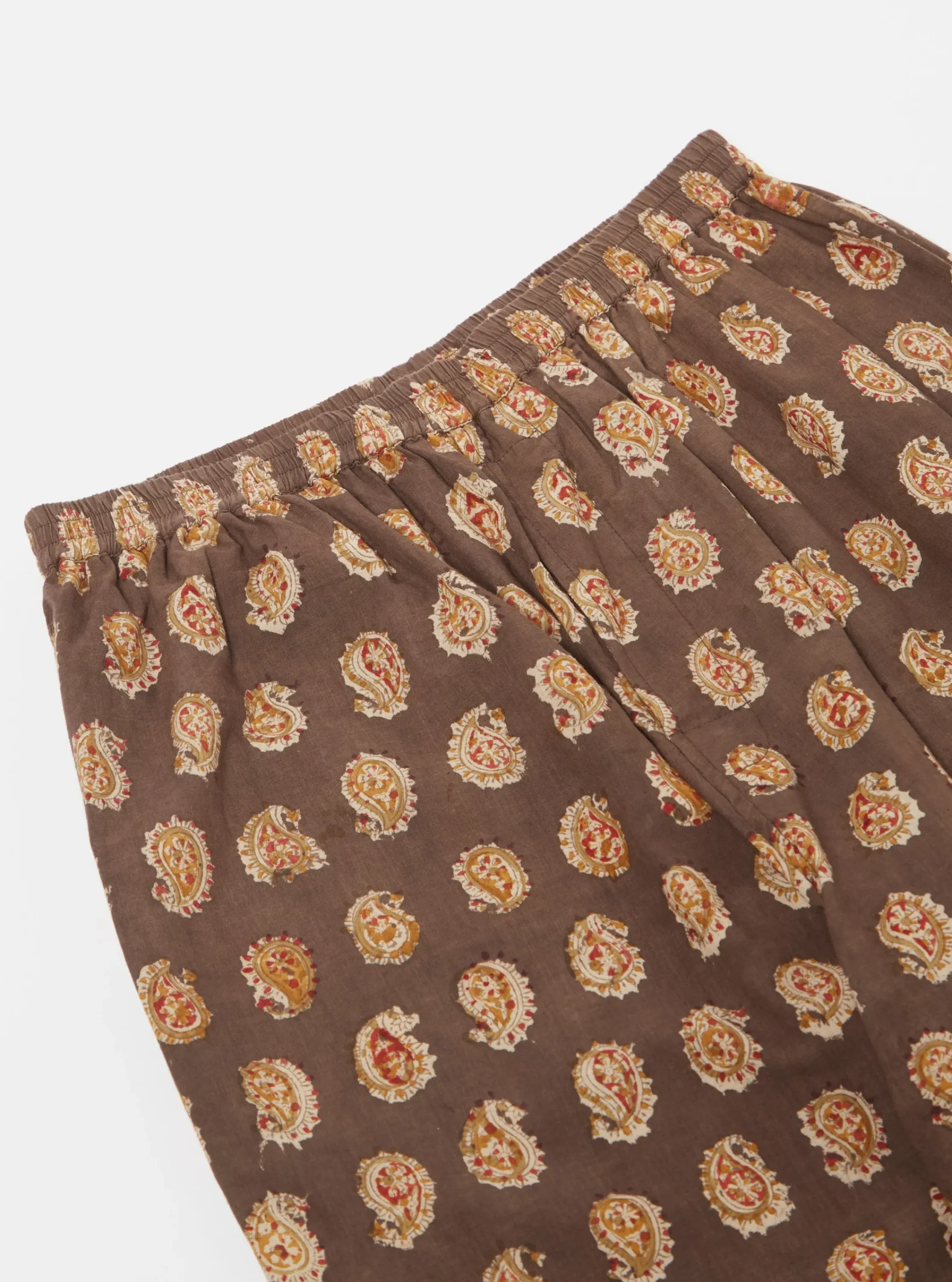 Discount Pyjama In Light Brown Kalamkari Print Men Nightwear.